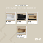 Mesa Ratona Moderna Centro Melamina Minimalista Mr02 Negro