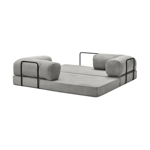 SILLON TEDDY 100X200X40 PURPLE COLOR STONE