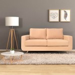 Sillon Sofa 2 Cuerpos Beverly Pana Natural 1.60 MTS