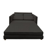 Sillon Cama 2 Cuerpos Australlia Lino Gris Oscuro 
