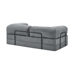 Sillón Cama Sofa Teddy By Purple 3 Cuerpos Tela Pana 100x200x40 Gris Oscuro