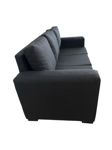 Sillon 3 cuerpos con banqueta movil chenille negro 