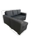 Sillon 3 cuerpos con banqueta movil chenille negro 