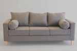 Sillon 3 Cuerpos Dallas Lino Gris Claro 