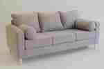 Sillon 3 Cuerpos Dallas Lino Gris Claro 