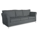 Sillón Trento X4 3 Cuerpos en Lino Gris oscuro Full Confort