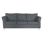 Sillón Trento X4 3 Cuerpos en Lino Gris oscuro Full Confort