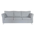 Sillón Trento X4 3 Cuerpos en Lino Gris Claro Full Confort