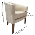 Sillon individual Shey chenille color beige 