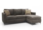 Sillón de 3 Cuerpos Esquinero Convertible 1.85MTS Chenille Gris