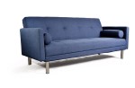 Futon Cosmo 3 Cuerpos De Chenille Azul 2 MTS