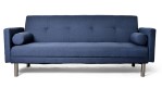 Futon Cosmo 3 Cuerpos De Chenille Azul 2 MTS