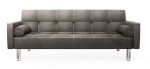 Futon Cosmo 3 Cuerpos De Chenille Gris Oscuro 2 MTS