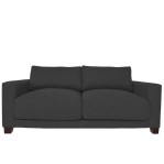 Sillon Sofa 3 Cuerpos Atenas Lino Negro 1.90 MTS