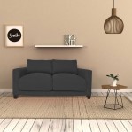 Sillon Sofa 3 Cuerpos Atenas Lino Negro 1.90 MTS