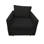 Sofá Cama 1 Cuerpo Australia Lino Gris Oscuro