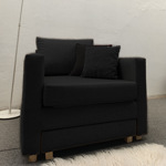 Sofá Cama 1 Cuerpo Australia Lino Gris Oscuro