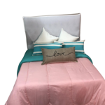 ACOLCHADO 1 1/2 PLAZA UNIVERSO LISO REVERSIBLE COLORES VARIOS