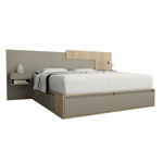 Box Cama Cajonera Base Sommier Zapatero King Size 200x200 Olmo-Gris