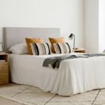 Respaldo de Cama 180x130 cm Lino Gris Medio