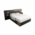 Box Cama Cajonera Base Sommier Zapatero King Size 200x200 Olmo-Negro