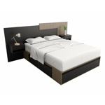 Box Cama Cajonera Base Sommier Zapatero King Size 200x200 Olmo-Negro