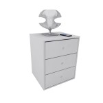 Mesa De Luz O Cajonera Moderna De Melamina Con 3 Cajones