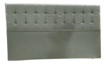 Respaldo Sommier King Size 2 Metros Alpha Capitone Cuadrado  Color Peltre