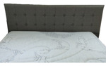 Respaldo Sommier King Size 2 Metros Alpha Capitone Cuadrado  Color Peltre