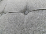 Respaldo Sommier King Size 2 Metros Alpha Capitone Cuadrado  Color Peltre