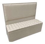 Respaldo Para Sommier 2 Plazas 140cm Alpha Tachas Liso Color Lino