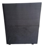 Respaldo Sommier 1 1/2 Plaza 100cm Tapizado Liso Pana Color Gris