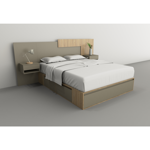 Box De Cama Cajonera Zapatero 6443 Queen Base Sommier 160 Olmo con Gris