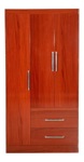 Placard Melamina 3 Puertas 2 Cajones Maximo Caoba