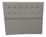 Respaldo Para Sommier 2 Plazas 140 Pana Capitone Cuadrado Color Vainilla