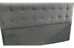 Respaldo Para Sommier King Size 200cm Pana Capitone Color Gris