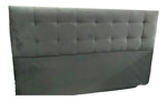 Respaldo Para Sommier King Size 200cm Pana Capitone Color Gris