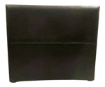 Respaldo Sommier Super Queen 160cm Tapizado Liso Ecocuero Negro