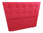 Respaldo Para Sommier 2 Plazas 140cm Chenille Capitone Rojo