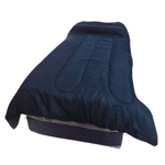 Acolchado Liso Reversible 1 1/2 Relleno Abrigado Ayfa Negro