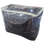 Acolchado Liso Reversible 1 1/2 Relleno Abrigado Ayfa Negro