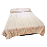Acolchado Liso Reversible 2 1/2 Relleno Abrigado Ayfa Beige