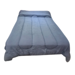 Acolchado Liso Reversible 2 1/2 Relleno Abrigado Ayfa Gris Oscuro