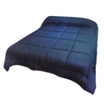 Acolchado Liso Reversible Super Queen Relleno Abrigado Ayfa Negro