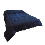 Acolchado Liso Reversible Super Queen Relleno Abrigado Ayfa Negro