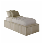 CAMA EMC CUBO PREMIUM 1 PLAZA C 3 CAJONES Y 1 ZAPATERO HELSINKI (CAMAPRO1-H)