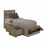 CAMA EMC CUBO PREMIUM 1 PLAZA C 3 CAJONES Y 1 ZAPATERO HELSINKI (CAMAPRO1-H)