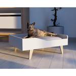 CAMA EMC CON PATAS PARA MASCOTAS BLANCO TUNDRA (SIMBA-BLA)