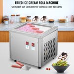 Máquina para hacer rollos de helado VEVOR Commercial, yogur salteado, 220 W