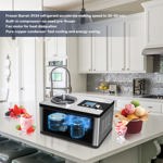Máquina para hacer helados Homtone 2.1 L con compresor y temporizador LCD